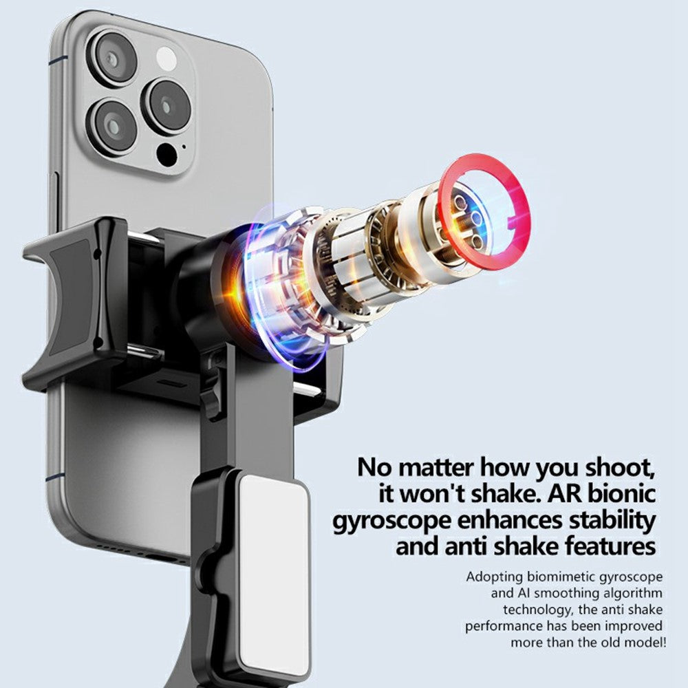 C09 Gimbal Stabilizer Selfie Stick with Dual Fill Light for Smartphones Anti Shake Single Axis Stabilizer