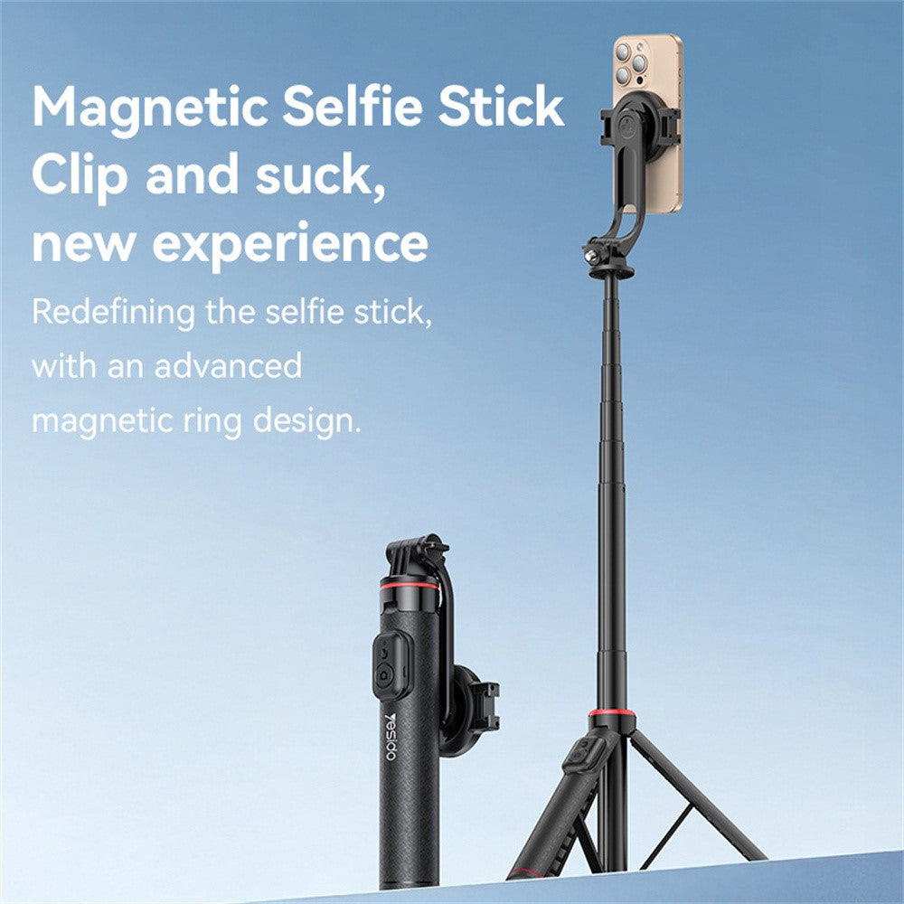 YESIDO SF24 2 In 1 Selfie Stick with Magnetic Phone Holder Extendable Tripod for Android  /  iOS