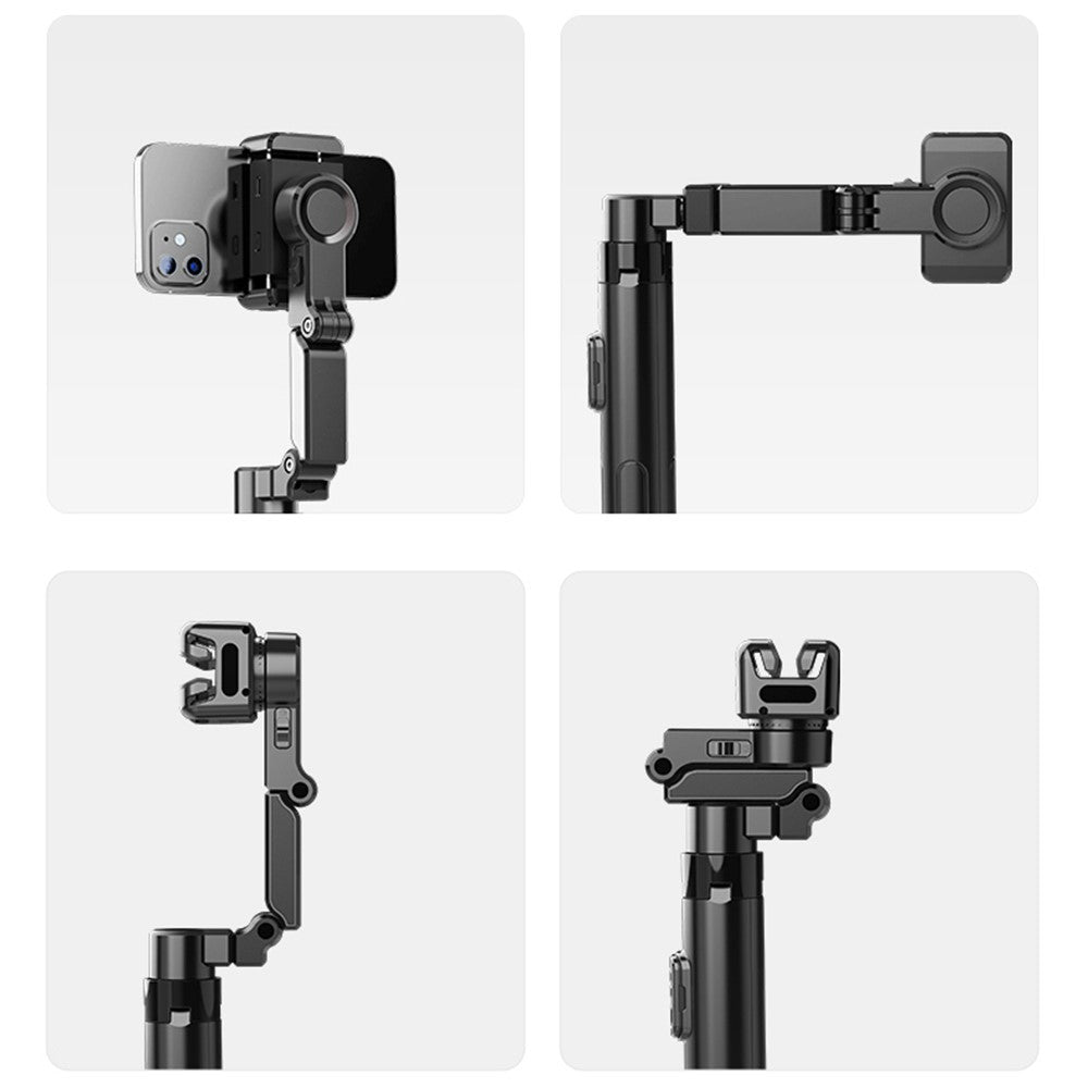 C16 AI Auto Tracking Selfie Stick Phone Bluetooth-Compatible Remote Control Shooting Stand with 1 Fill Light