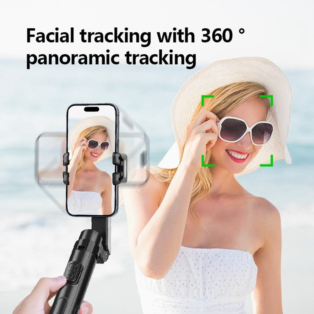 C16 AI Auto Tracking Selfie Stick Phone Bluetooth-Compatible Remote Control Shooting Stand with 1 Fill Light