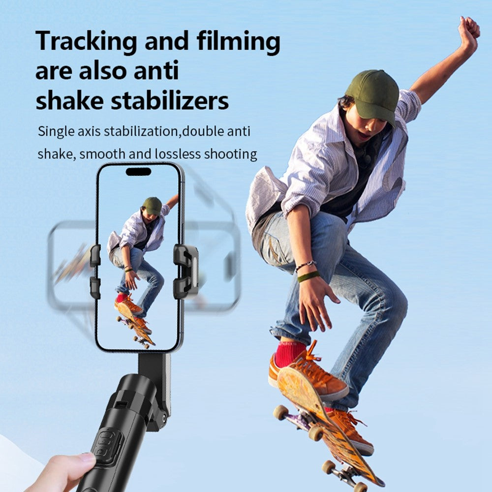 C16 AI Auto Tracking Selfie Stick Phone Bluetooth-Compatible Remote Control Shooting Stand with 1 Fill Light