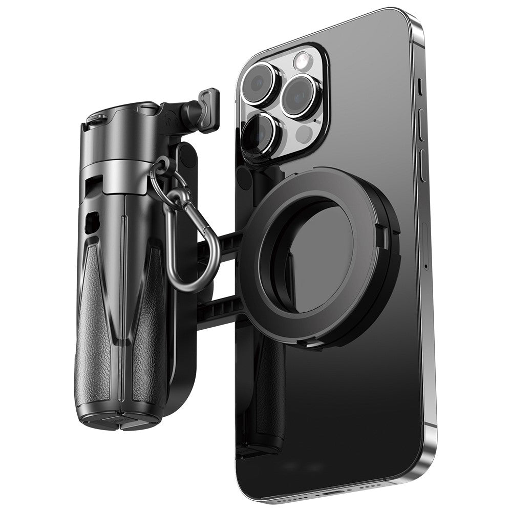 P15-C 2 In 1 Magnetic Phone Holder Telescopic Selfie Stick Portable Tripod Stand with G Style RGB Pocket Light