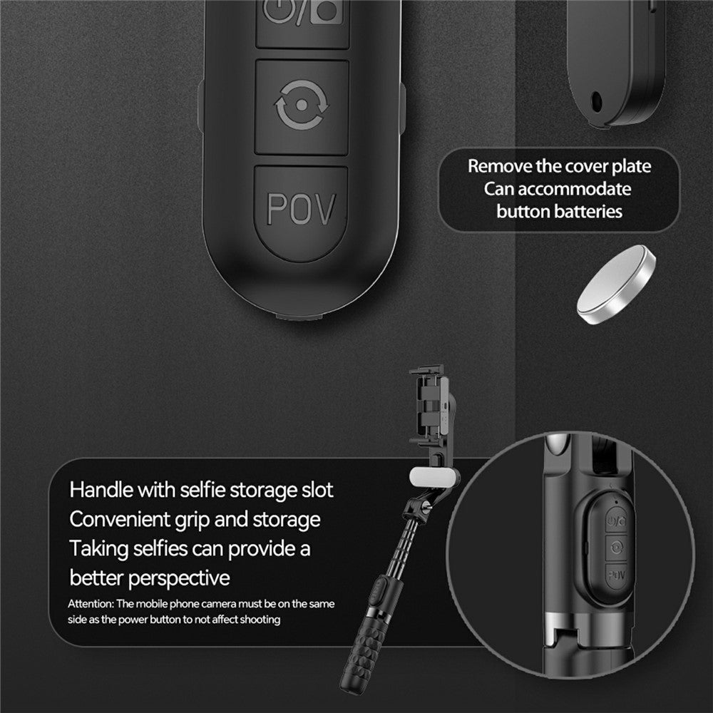 A6 Single Axis Multifunctional Stabilizer for Smartphones 790mm Extendable Bluetooth-compatible Tripod (No APP)