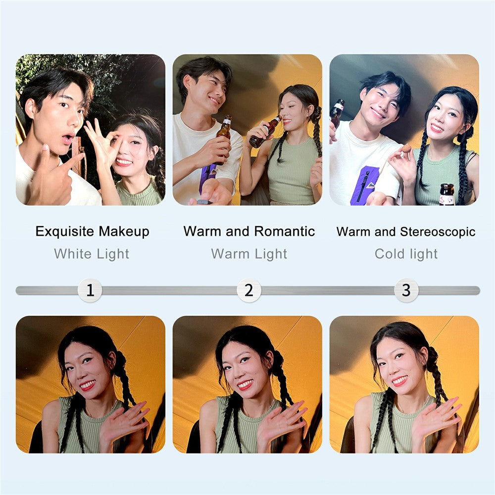 A10 Adjustable Axis Multifunction Stabilizer for Smartphone / Camera Extendable Bluetooth-compatible Stick with Fill Light (No APP)