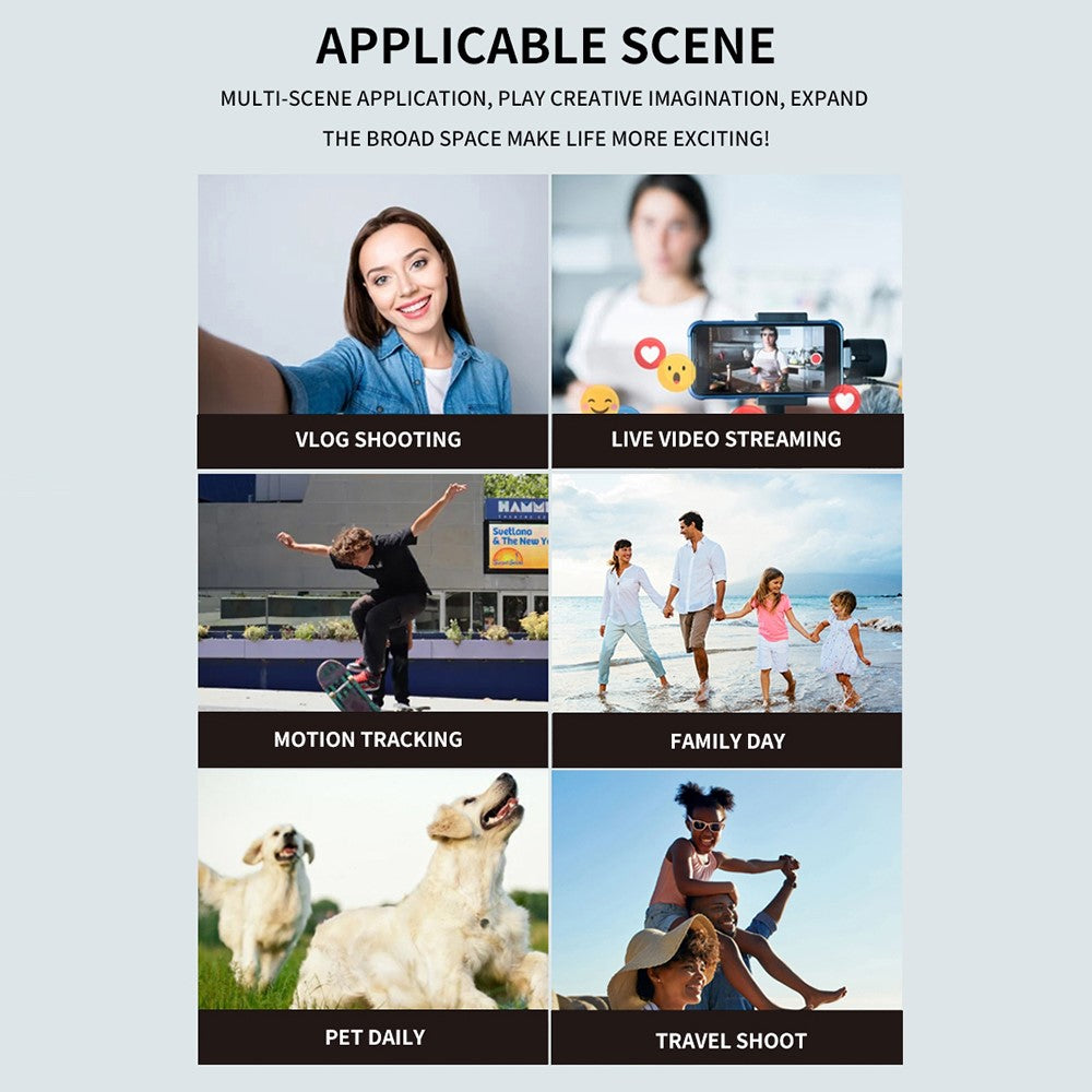 F10pro max AI Face Tracking 3 Axis Handheld Gimbal Stabilizer with App and Fill Light for Smartphones