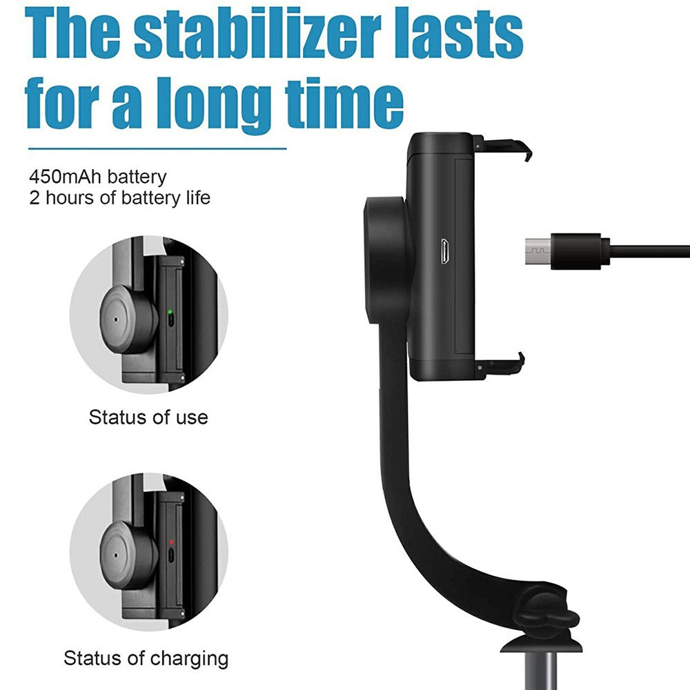 H5 Single Axis Stabilizer Smartphone Gimbal Extendable Selfie Stick Tripod with Bluetooth-Compatible Shutter