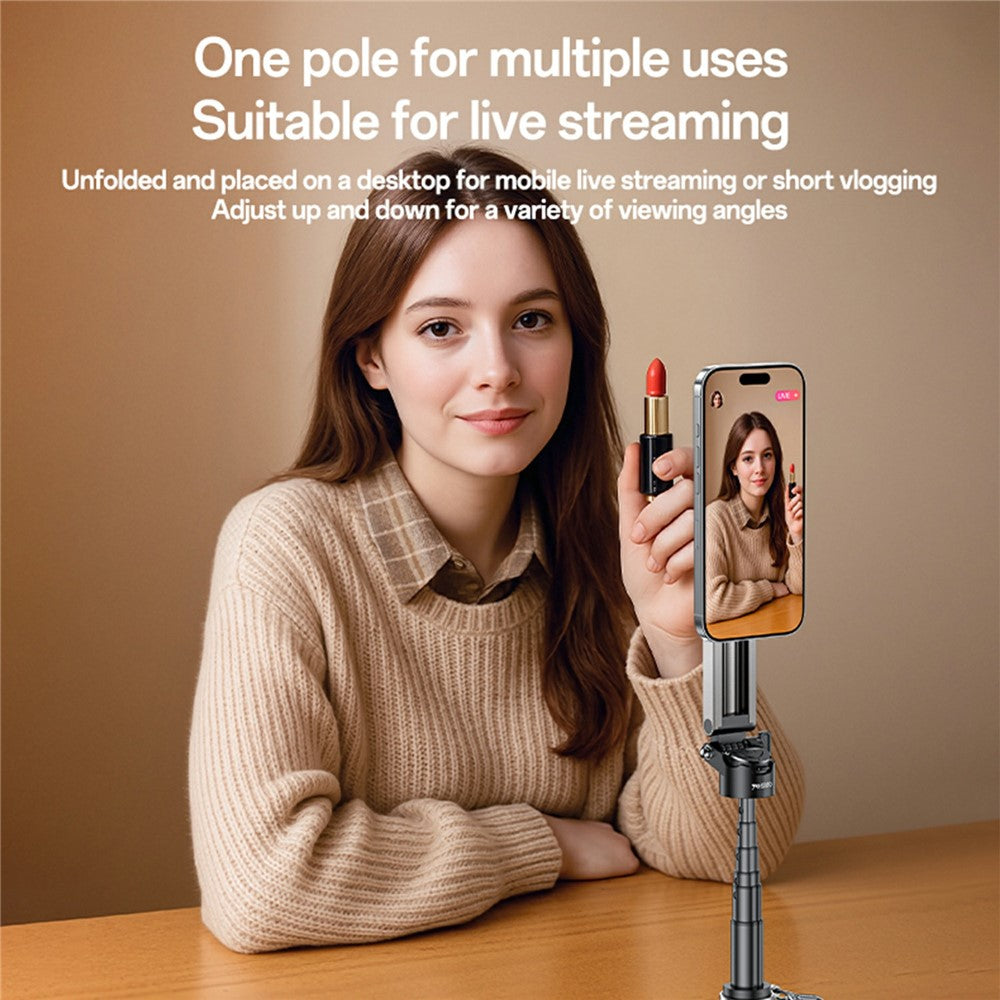 YESIDO SF31 MINI Tripod Selfie Stick Magnetic Phone Mount Remote Selfie Stick for Travel / Vlogging