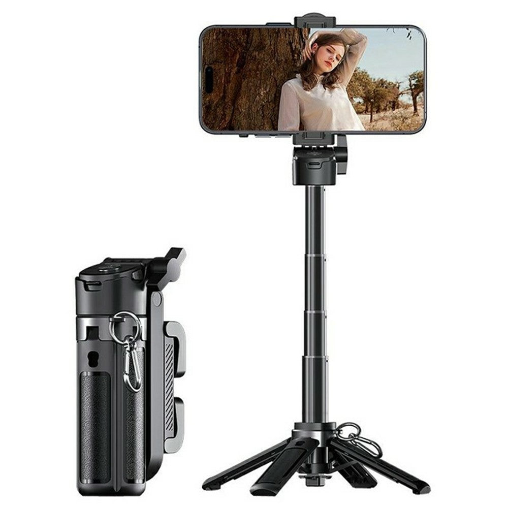 FUNSNAP P30 Mini Pocket Selfie Stick 42cm Extendable 4-leg Tripod with Bluetooth-compatible Remote for Smartphone