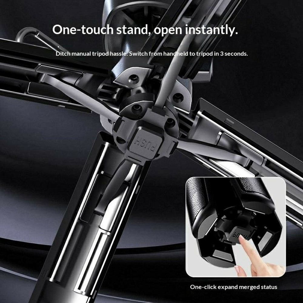 FUNSNAP P30 Mini Pocket Selfie Stick 42cm Extendable 4-leg Tripod with Bluetooth-compatible Remote for Smartphone