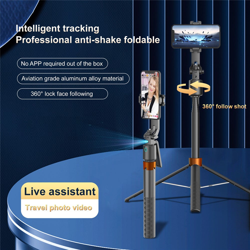 Q13 AI Smart Tracking Gimbal with 2Pcs Fill Lights Phone Selfie Stick 360 Degree Face Follow Vlog Stabilizer for Phone Photography