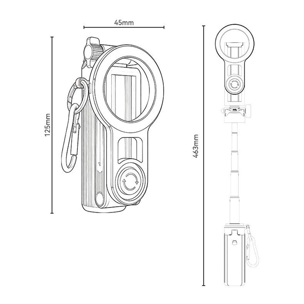 YESIDO SF35 Handheld Magnetic Selfie Stick Bluetooth-compatible Remote Control Telescopic Tripod Stand