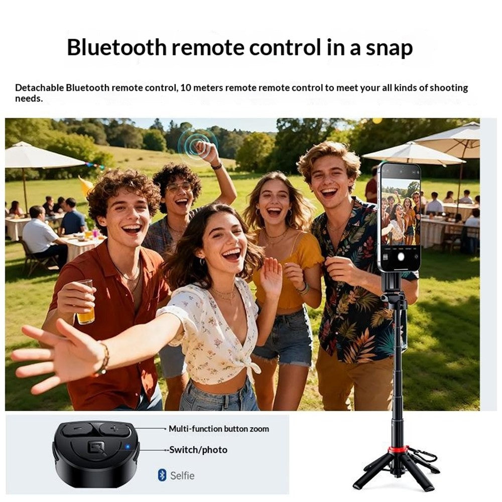 YESIDO SF35 Handheld Magnetic Selfie Stick Bluetooth-compatible Remote Control Telescopic Tripod Stand