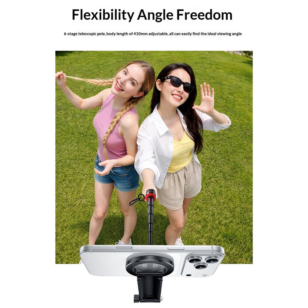 YESIDO SF35 Handheld Magnetic Selfie Stick Bluetooth-compatible Remote Control Telescopic Tripod Stand
