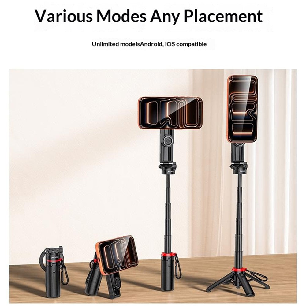 YESIDO SF35 Handheld Magnetic Selfie Stick Bluetooth-compatible Remote Control Telescopic Tripod Stand