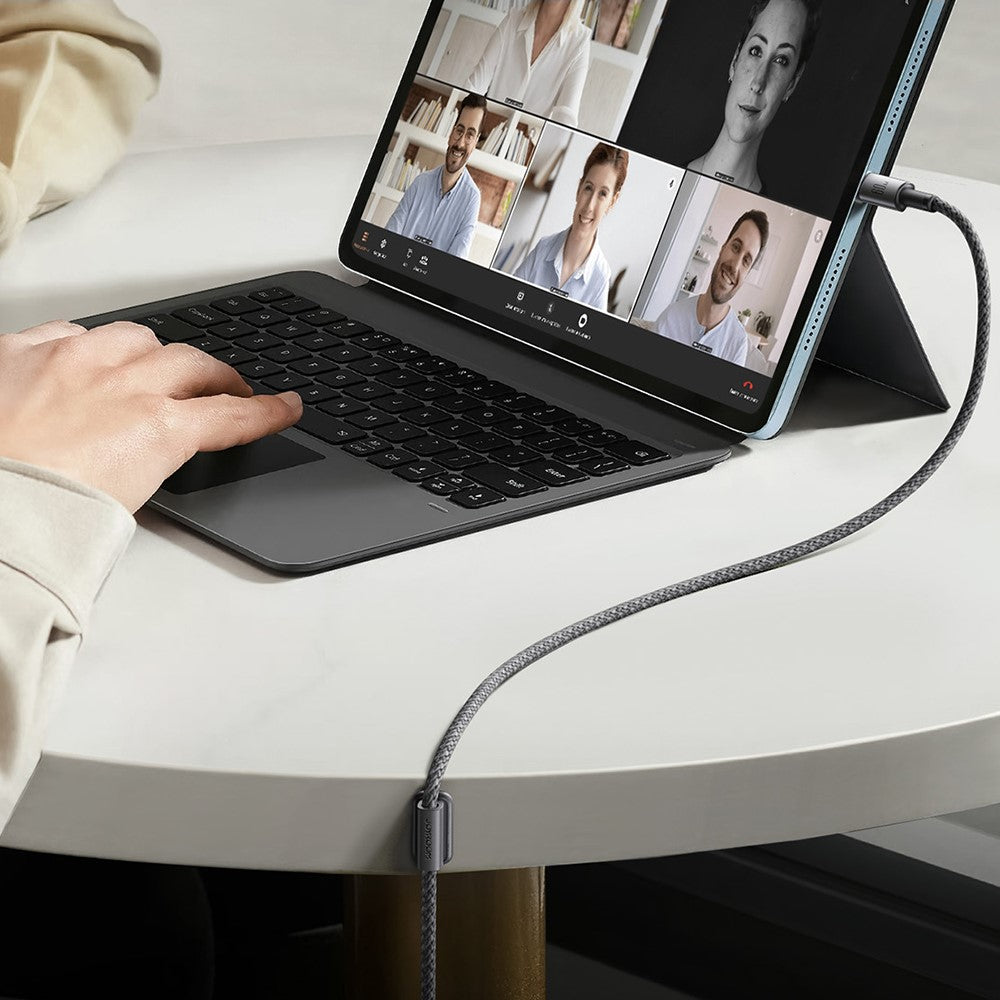 JOYROOM S-A50 1.2m Type-C to Type-C 60W Fast Charging Data Cable with Magnetic Cable Holder for iPhone 16-15 Series