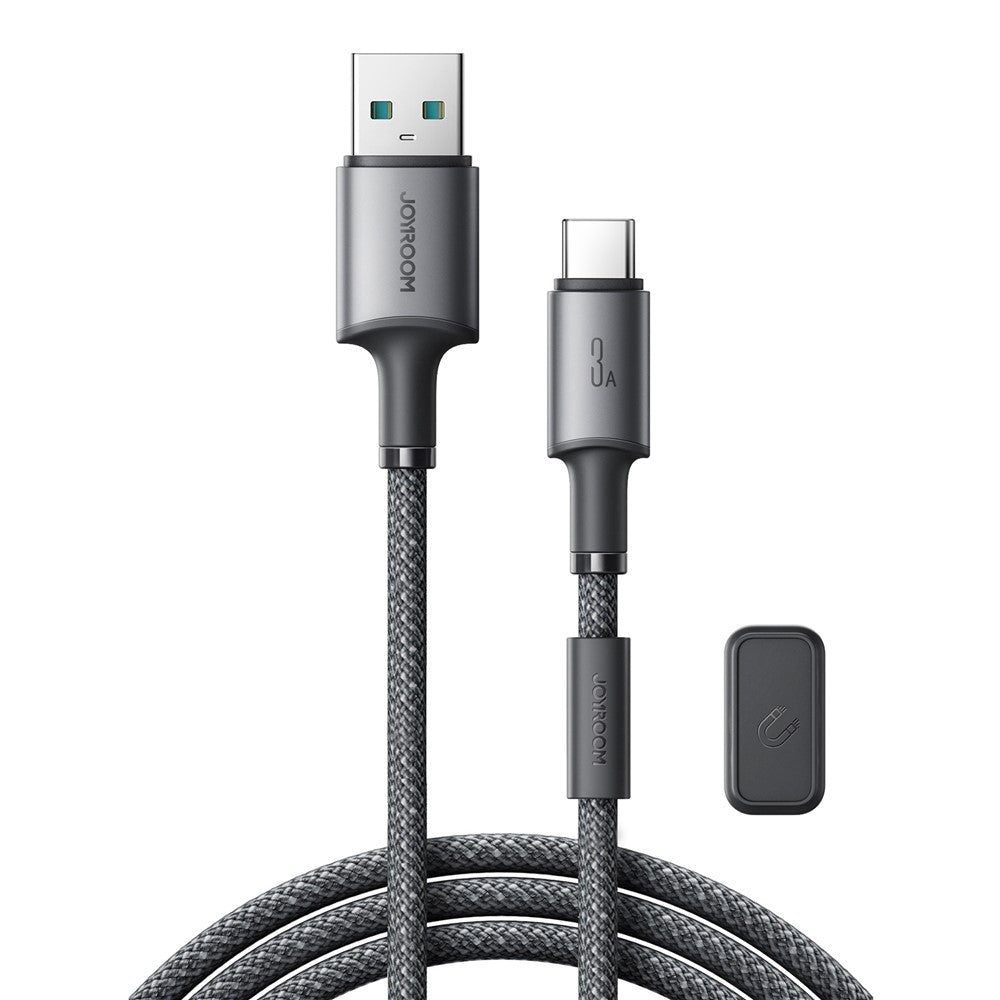 JOYROOM S-A50 1.2m USB-A to Type-C 3A Fast Charging Data Cable with Magnetic Cable Holder for iPhone 16-15 Series