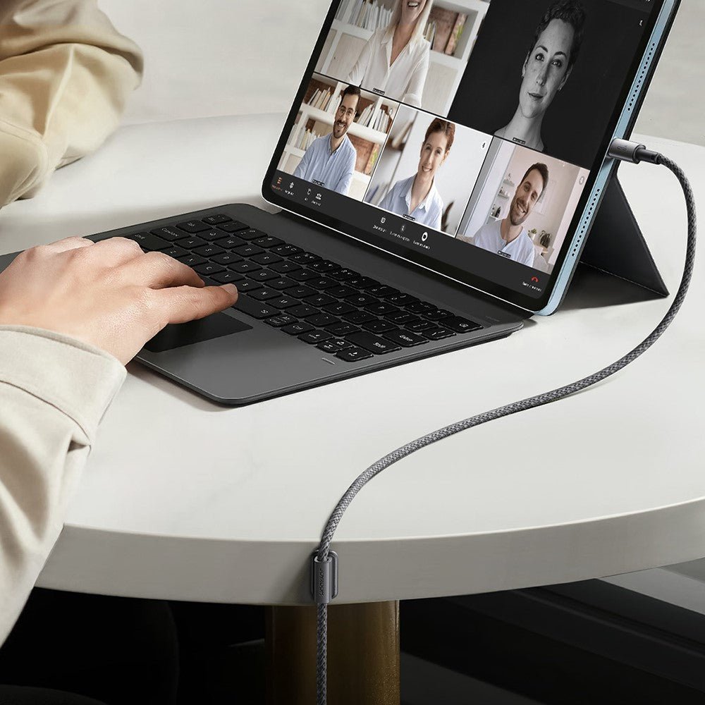 JOYROOM S-A50 1.2m USB-A to Type-C 3A Fast Charging Data Cable with Magnetic Cable Holder for iPhone 16-15 Series