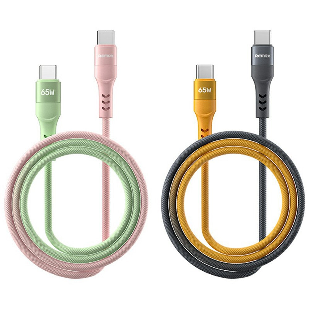 REMAX CB16(C-C) 65W Aluminum Alloy Braided Data Cable 1.2M PD Fast Charging Cable