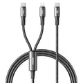 REMAX CB25 100W Dual Port Aluminum Alloy Braided Cable USB-C to USB-C  /  Lightning 1.2M