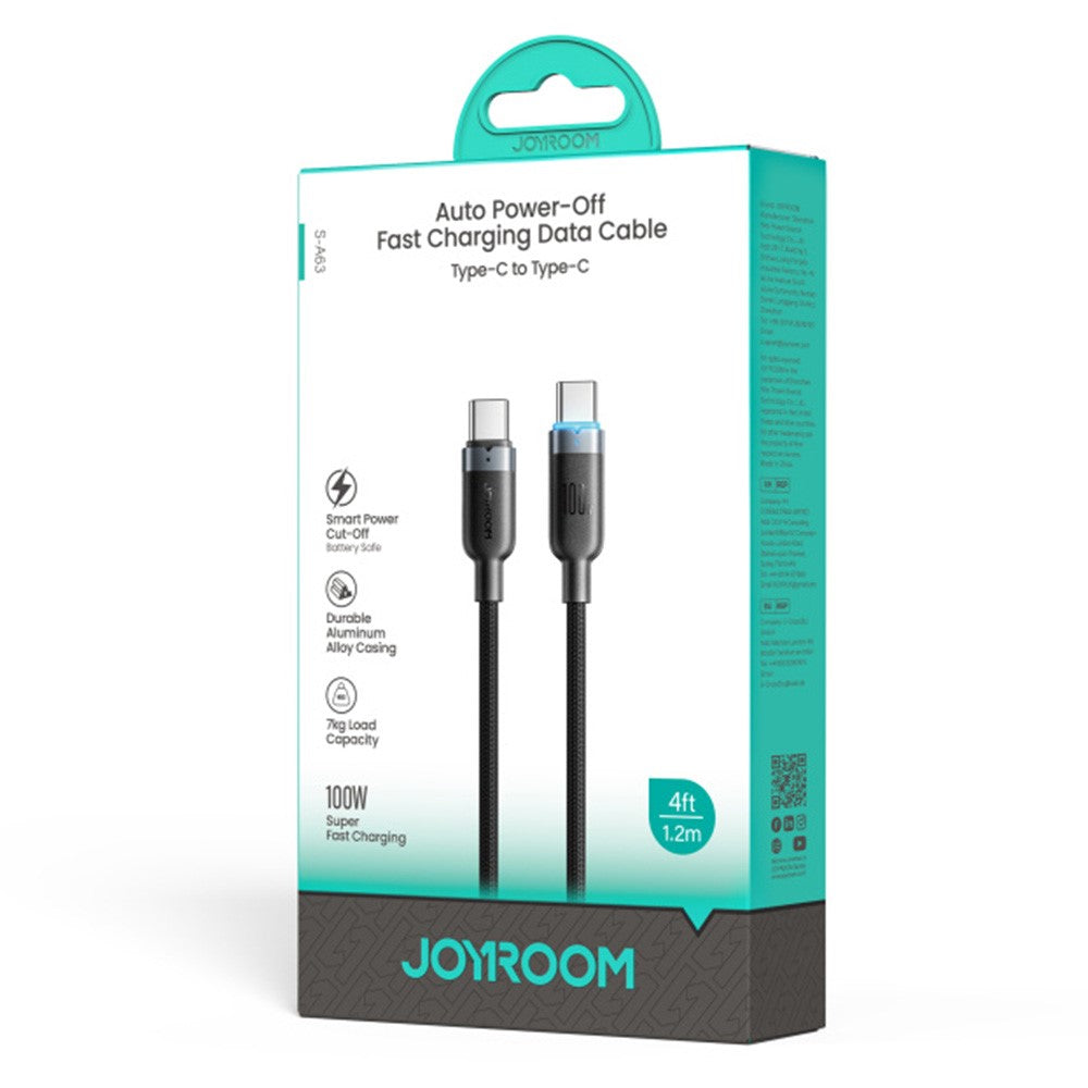 JOYROOM S-A63 1.2m USB-C to USB-C Cable 100W Fast Charging Data Cord