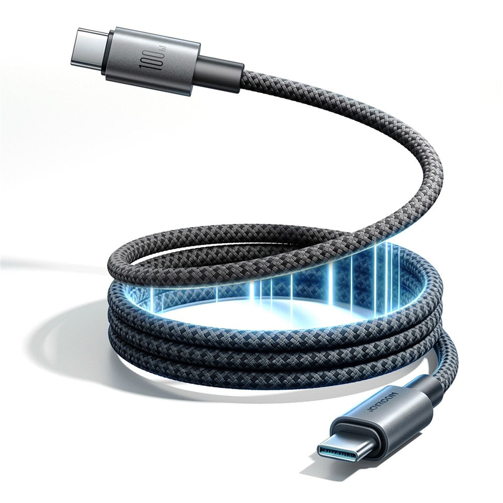 JOYROOM S-A65 1.2m Magnetic Self Winding Cable Type-C to Type-C PD 100W Fast Charging Data Cable