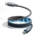 JOYROOM S-A65 1.2m Magnetic Self Winding Cable Type-C to Type-C PD 100W Fast Charging Data Cable