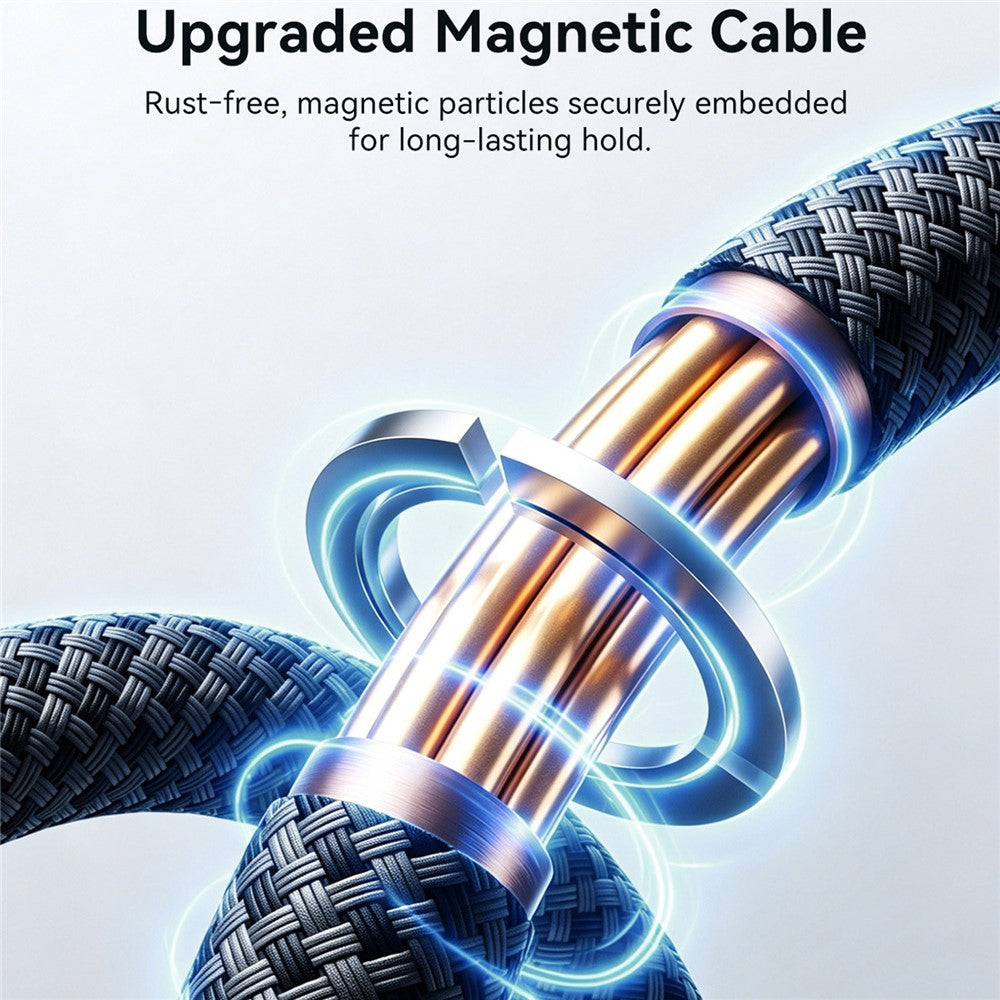 JOYROOM S-A65 1.2m Magnetic Self Winding Cable Type-C to Type-C PD 100W Fast Charging Data Cable