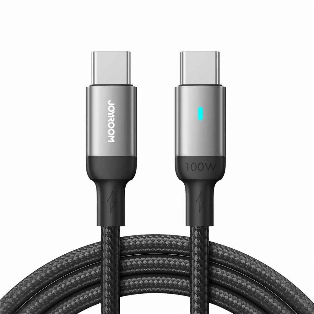 JOYROOM S-CC100A10 Feifan Series for iPhone 16-15 Series 1.2m 100W Type-C to Type-C Fast Charging Cord Braided 480Mbps Data Cable