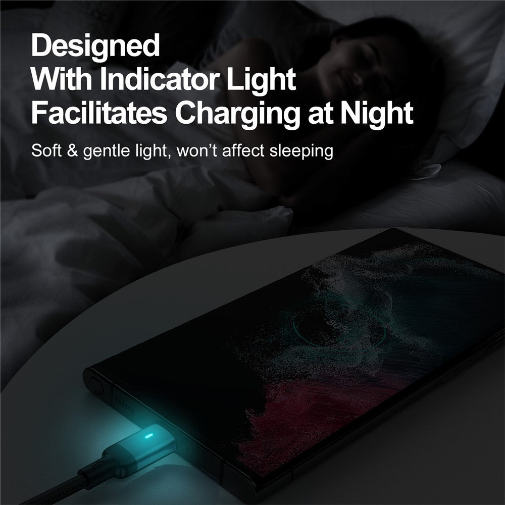 JOYROOM S-CC100A10 Feifan Series for iPhone 16-15 Series 1.2m 100W Type-C to Type-C Fast Charging Cord Braided 480Mbps Data Cable