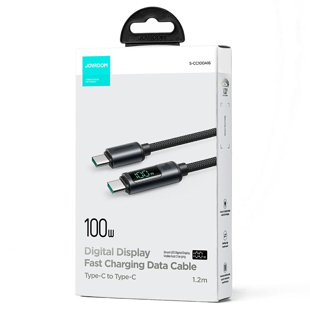 JOYROOM S-CC100A16 1.2m Prism Series for iPhone 16-15 Series Type-C to Type-C Digital Display Fast Charging Data Cable