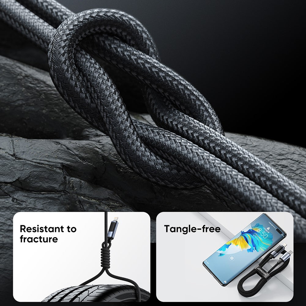 JOYROOM S-AC066A16 1.2m Prism Series for iPhone 15 Series Digital Display 66W Fast Charging USB-A to Type-C Data Cable