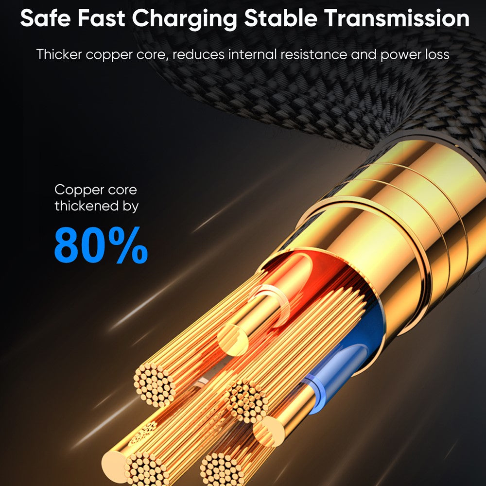 JOYROOM S-AC066A16 1.2m Prism Series for iPhone 15 Series Digital Display 66W Fast Charging USB-A to Type-C Data Cable