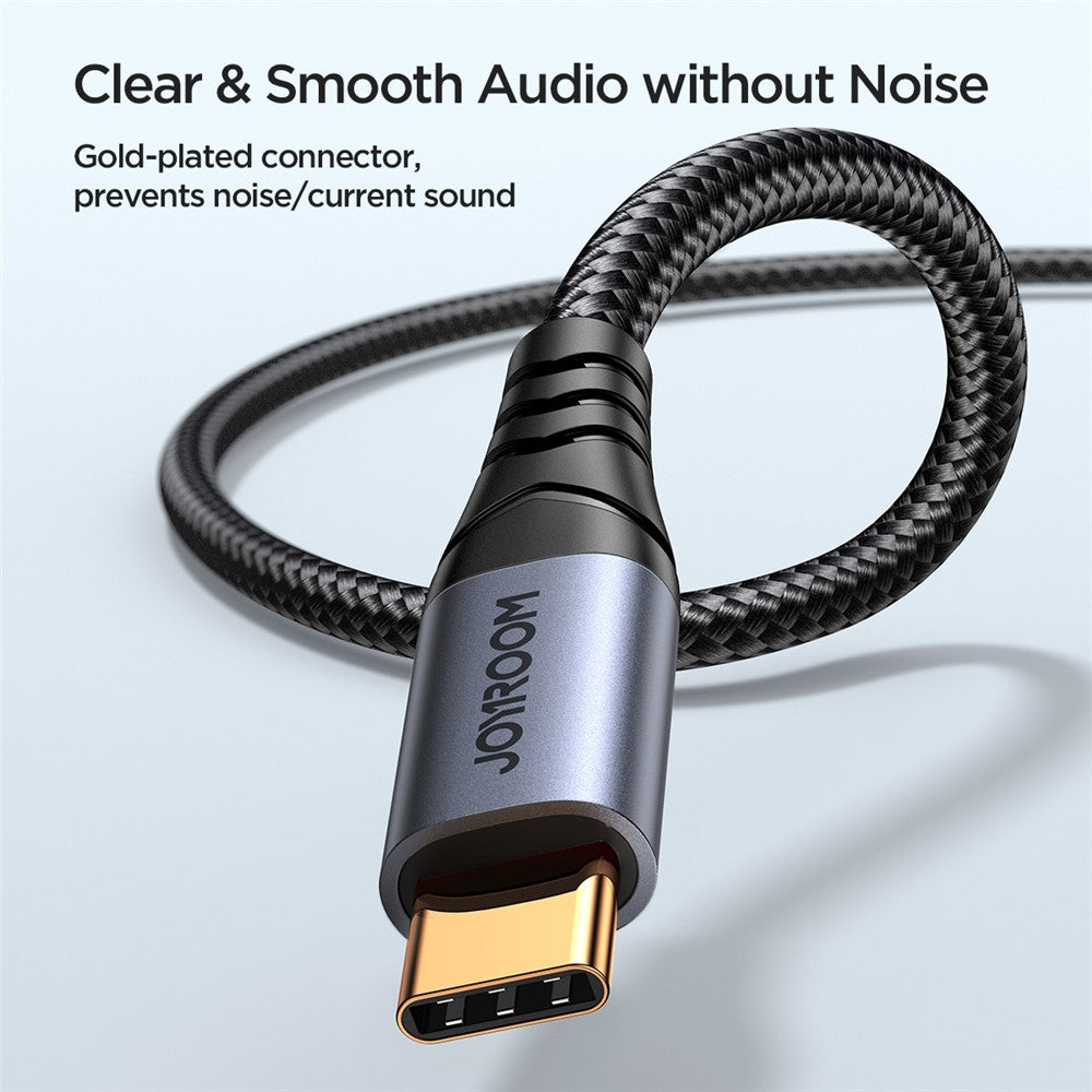 JOYROOM SY-A07 for iPhone 15 Series AUX Audio Cable Type-C to 3.5mm 1.2m Audio Adapter Hi-Fi Headphone Car Stereo Cord