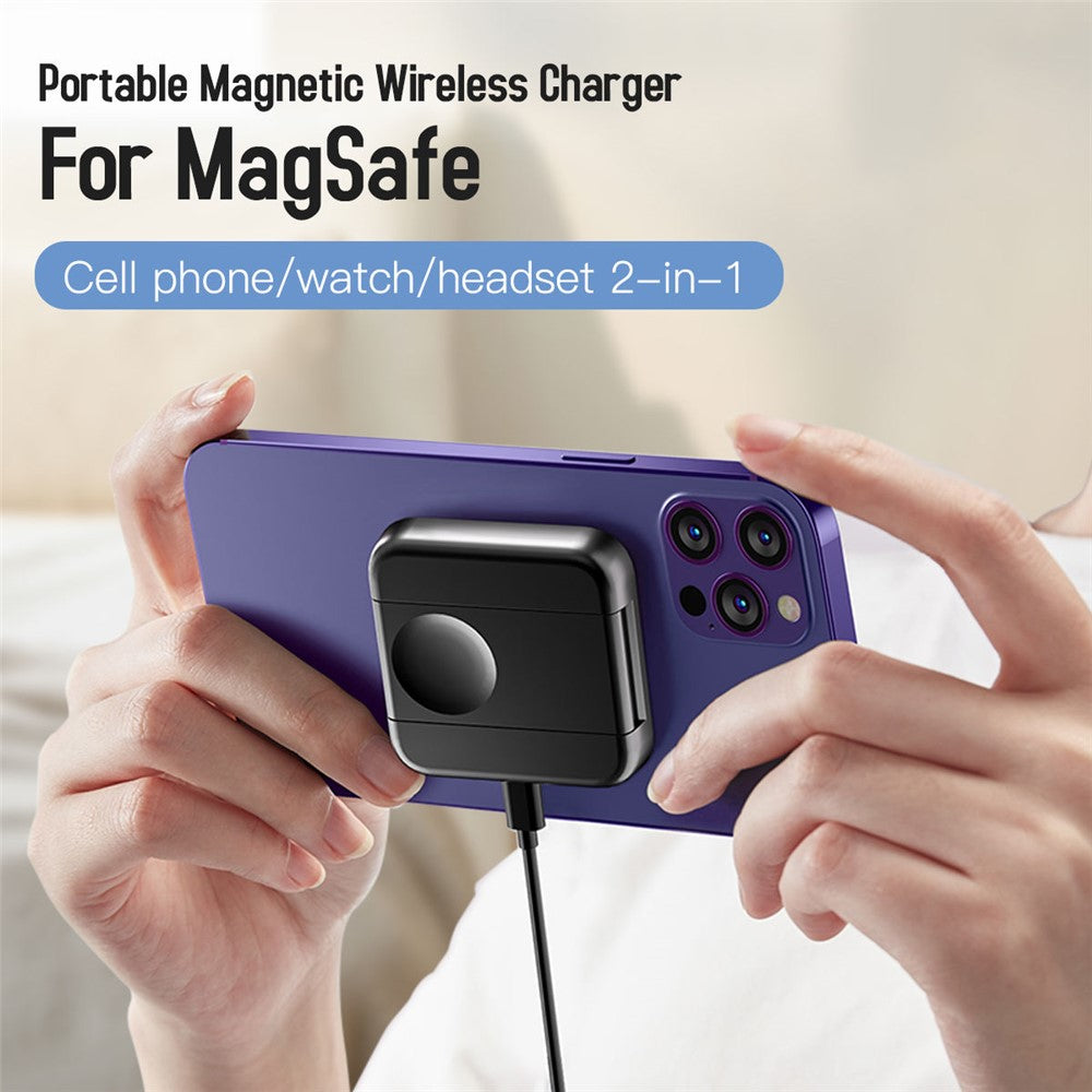 3-in-1 Wireless Charging Station with Foldable Watch Stand – for Apple Watch & Earphones