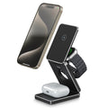 3-in-1 Foldable Aluminum Alloy Wireless Charging Stand – Sleek Premium Finish
