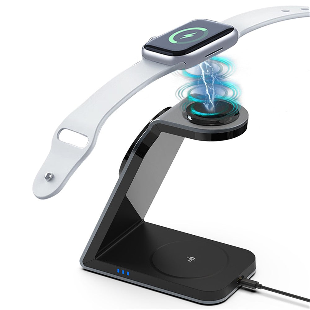 Metal 3-in-1 Magnetic Wireless Charging Stand – Compact Desktop Design