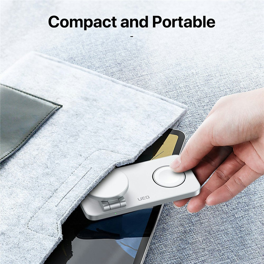 3-in-1 Foldable MagSafe Wireless Charging Stand – for iPhone, Apple Watch & AirPods