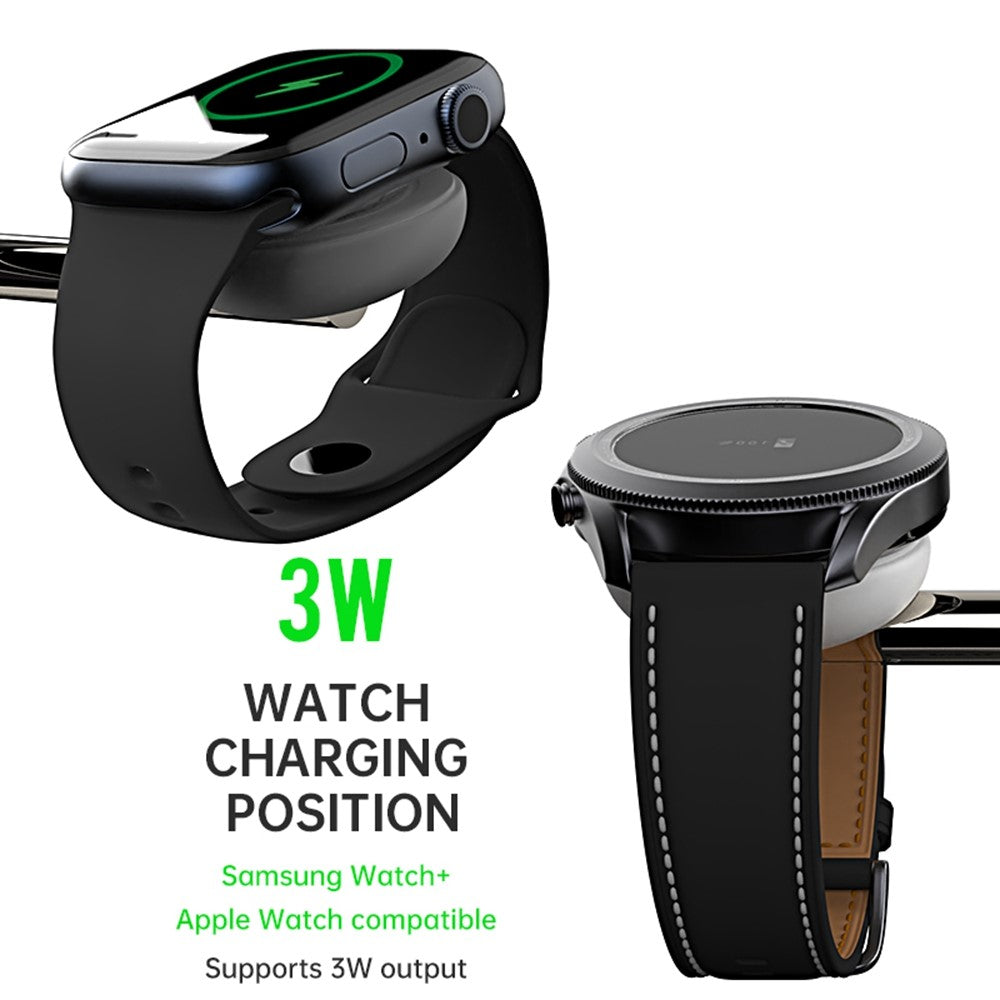 3-in-1 Magnetic Wireless Charging Dock with Night Light – Phone, Watch & AirPods