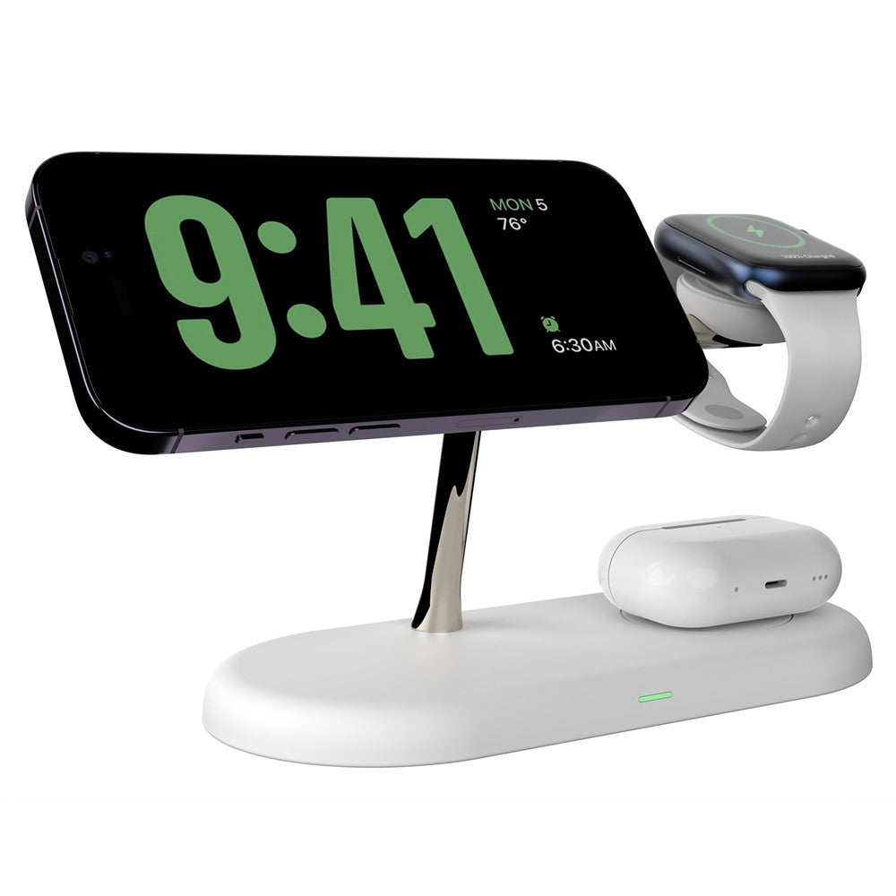 3-in-1 Magnetic Wireless Charging Dock with Night Light – Phone, Watch & AirPods
