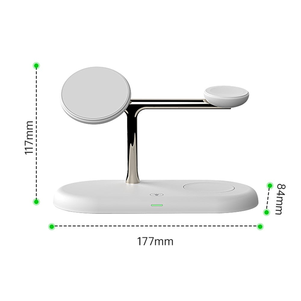 3-in-1 Magnetic Wireless Charging Dock with Night Light – Phone, Watch & AirPods