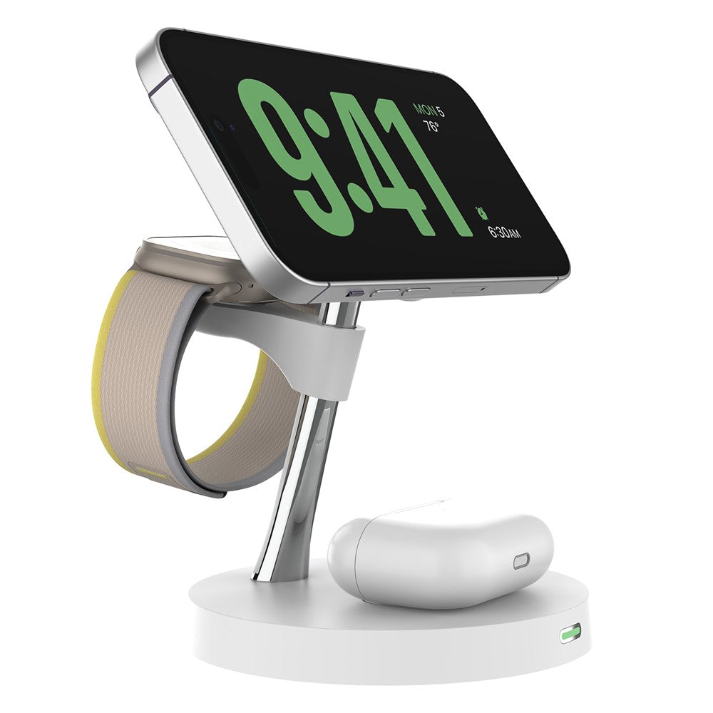 3-in-1 Magnetic Wireless Charging Station with Night Light – Phone, Watch & AirPods