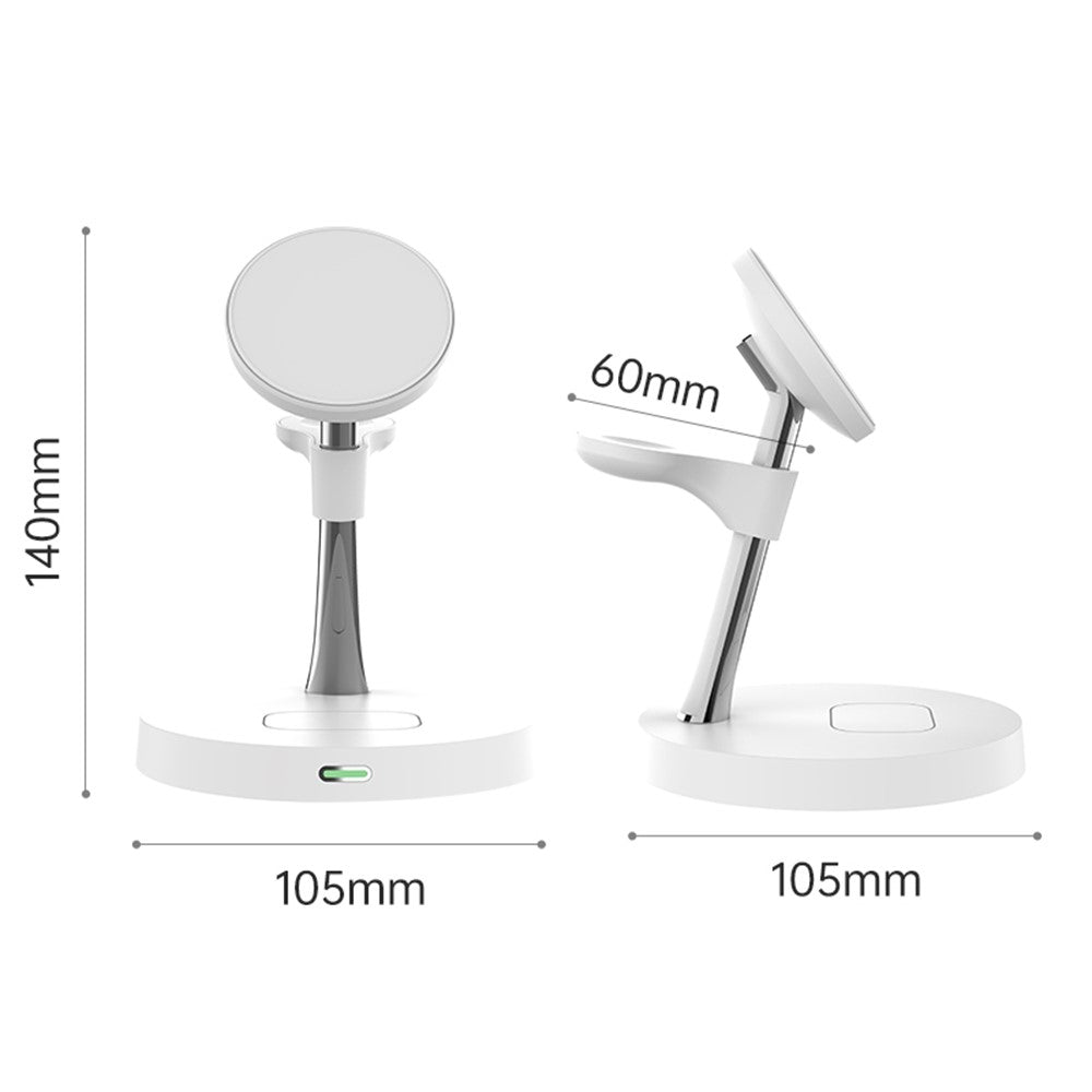 3-in-1 Magnetic Wireless Charging Station with Night Light – Phone, Watch & AirPods