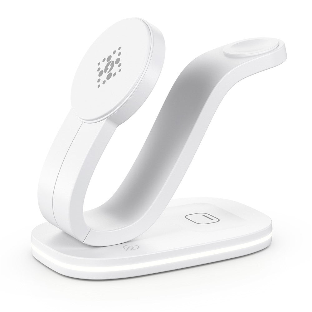 3-in-1 Wireless Charger with Night Light – Phone, Watch & Earbuds (Standard Edition)