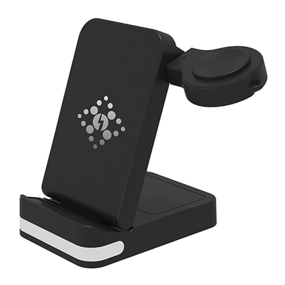3-in-1 Foldable Wireless Charger with Night Light – for Phone, Earbuds & Samsung Galaxy Watch