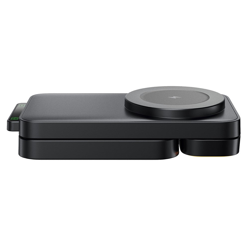 3-in-1 Foldable Magnetic Wireless Charger with Night Light – Phone, Earbuds & Watch