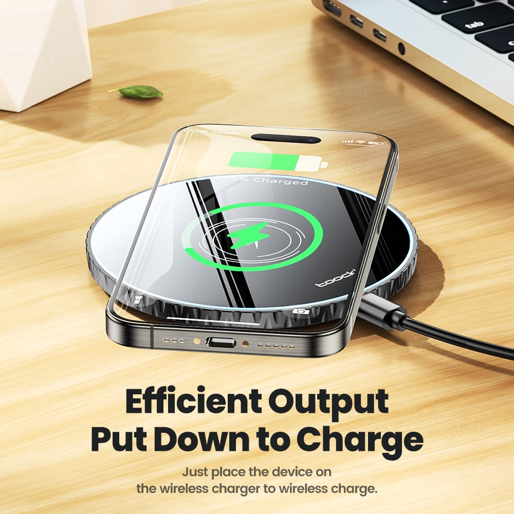 TOOCKI Ultra-Thin Wireless Charging Pad – 15W Fast Charging