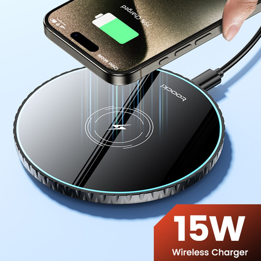 TOOCKI Ultra-Thin Wireless Charging Pad – 15W Fast Charging