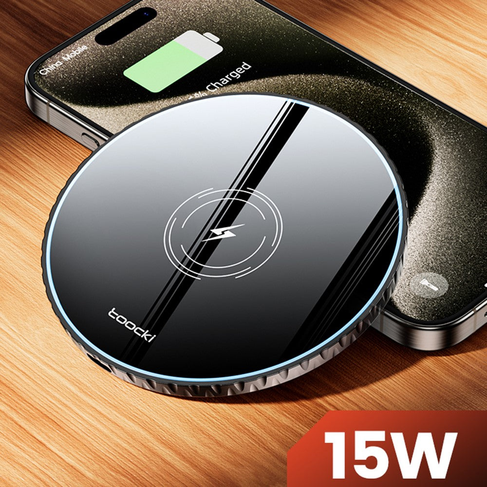 TOOCKI Ultra-Thin Wireless Charging Pad – 15W Fast Charging