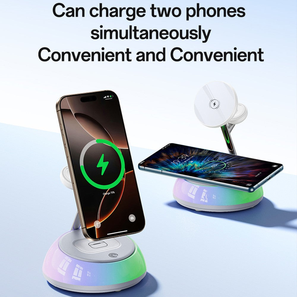 YESIDO DS31 3-in-1 Magnetic Wireless Charging Station with Night Light