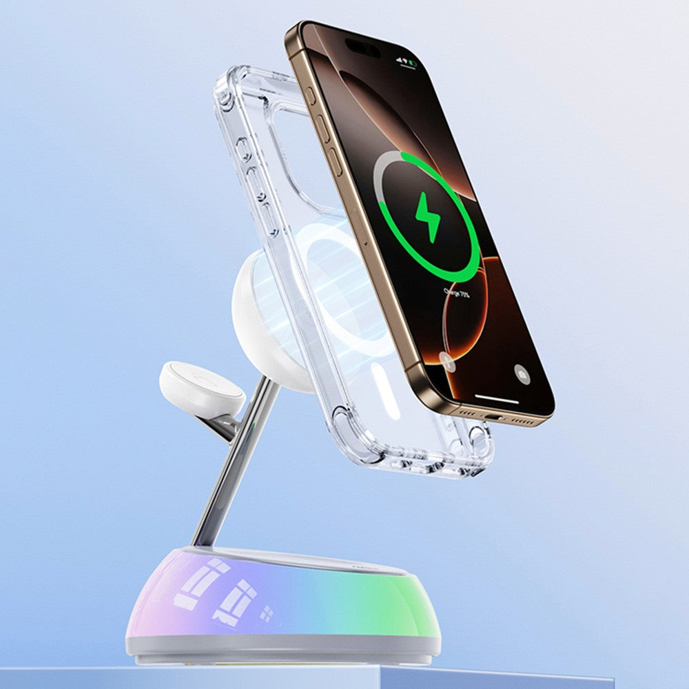 YESIDO DS31 3-in-1 Magnetic Wireless Charging Station with Night Light